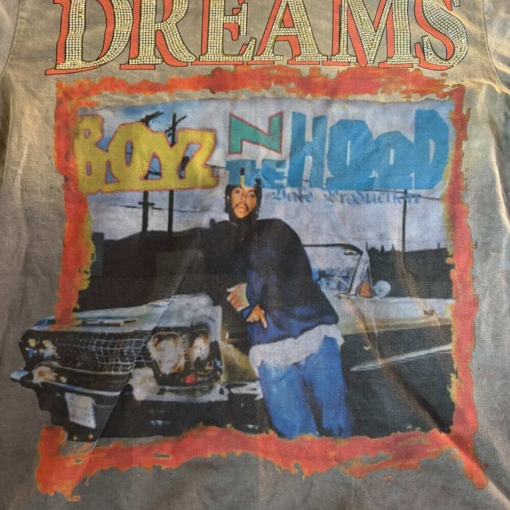 Boyz N The Hood Dreams Graphic Tee Grey Size XL